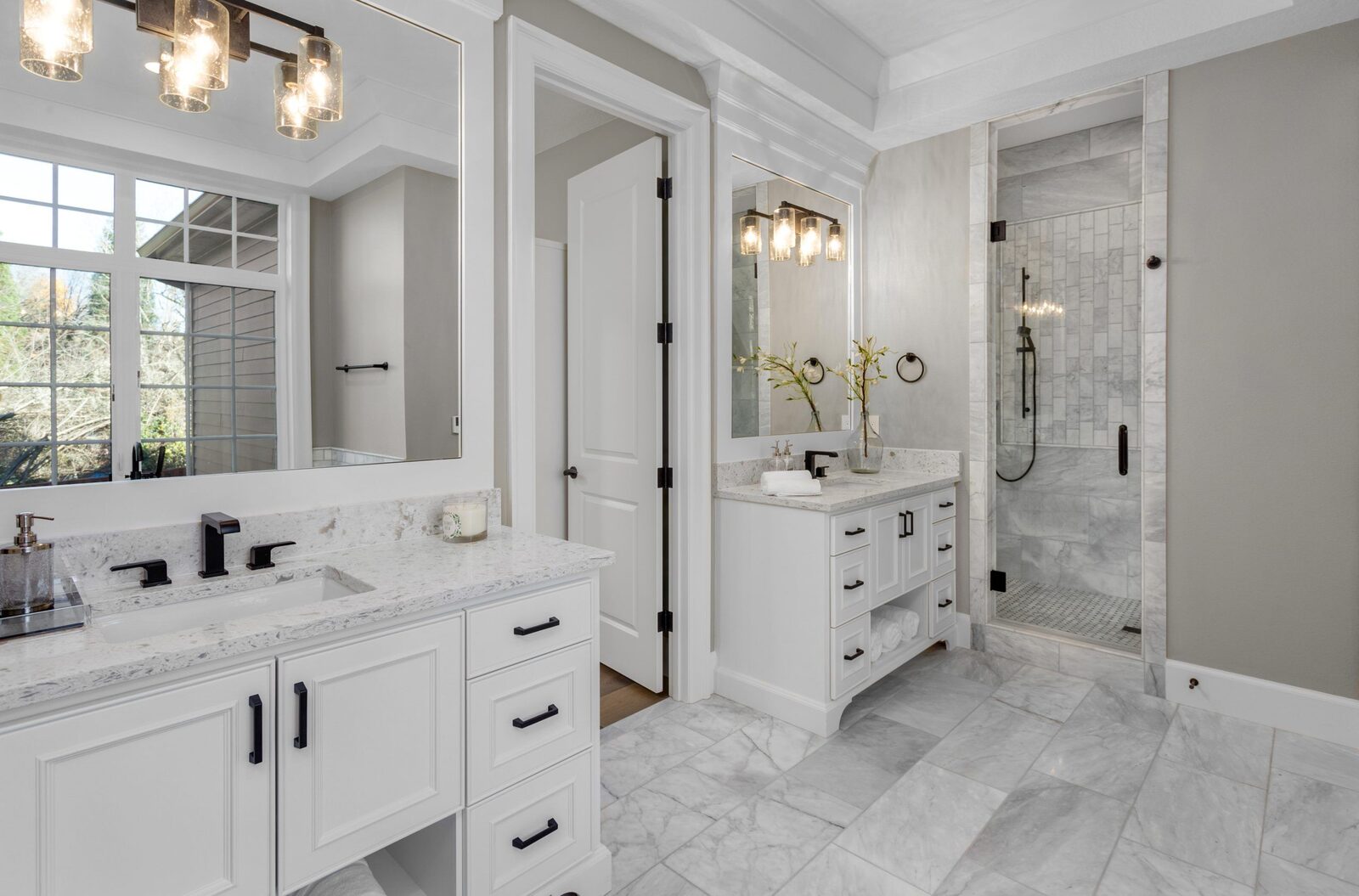 Bathroom with walk-in shower